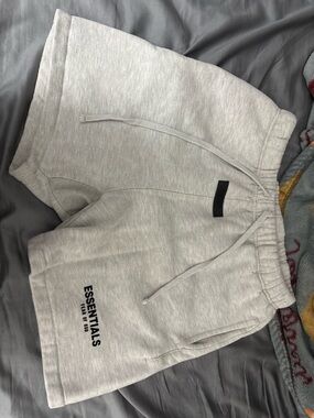 Essentials Men’s Light Gray Athletic Fleece Shorts